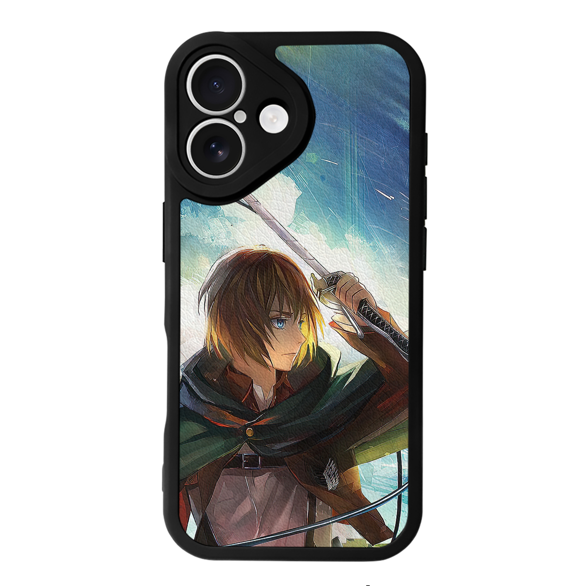（画像用） 進撃の巨人 Attack on Titan 【iPhone 16シリーズ対応】シリコンスマホケース（レザー調） 材質：シリコン